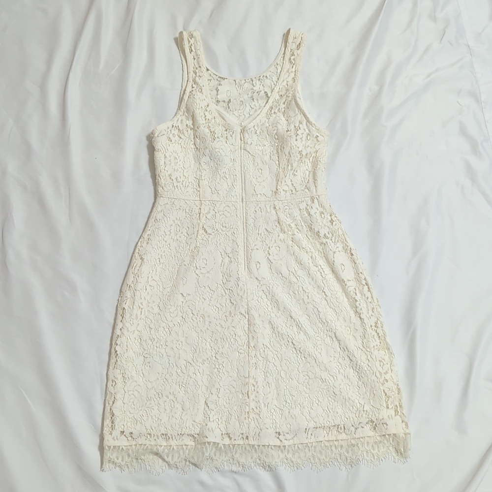 ABERCROMBIE & FITCH Lace Sweetheart Sleeveless Mini-Dress, Color Ivory Size XS - Picture 5 of 16